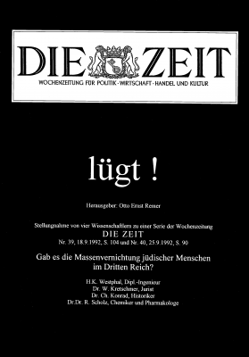 'Die Zeit lügt!' - Broschüre aus dem Jahre 1992